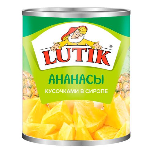 Ананасы Lutik кусочки в сиропе 850 г