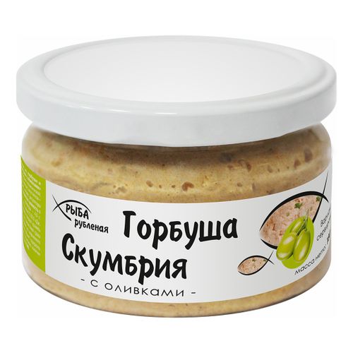Горбуша-скумбрия Европром рубленая с оливками 180 г