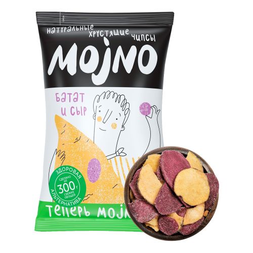 Чипсы овощные Mojno батат и сыр чеддер 75 г - купить с самовывозом в ...