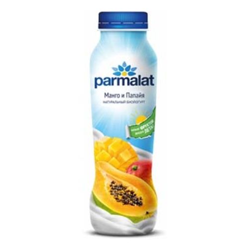 Йогурт питьевой Parmalat манго и папайя 1,5% БЗМЖ 290 г