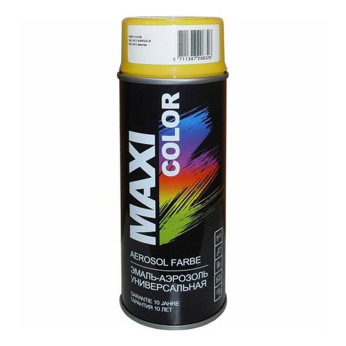 Краска Maxi Color RAL1021 аэрозольная желтая 400 мл
