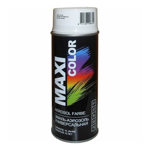 Краска Maxi Color RAL9010 аэрозольная белая глянцевая 400 мл