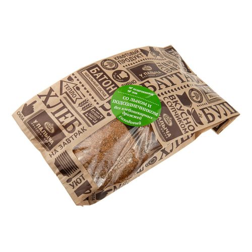 Хлеб У Палыча Солодовый батон ржано-пшеничный со льном и подсолнечником 450 г