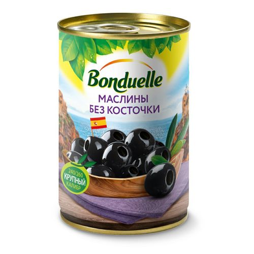 Маслины Bonduelle черные без косточки 300 г - купить с самовывозом в ...