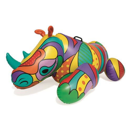 Надувная игрушка-наездник BestWay Носорог Поп-арт 201 х 102 см от 12 лет