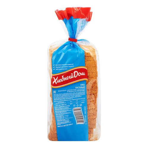Хлеб Хлебный Дом Тостовый пшеничный в нарезке 500 г