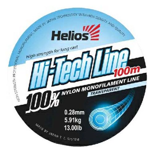 Леска моноволоконная Helios Hi-tech Line Nylon Transparent 0,28 мм 100 м