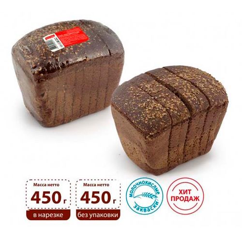 Хлеб Восход Бородинский ржано-пшеничный в нарезке 450 г