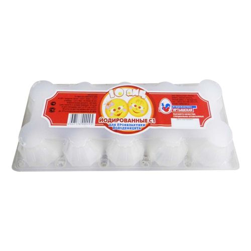 Яйцо куриное Иртышская птицефабрика йодированное С1 10 шт