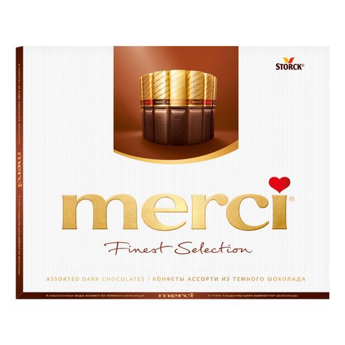 Конфеты шоколадные Merci Ассорти из темного шоколада 250 г