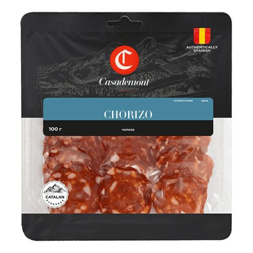 Колбаса сыровяленая Casademont Chorizo полусухая нарезка 100 г