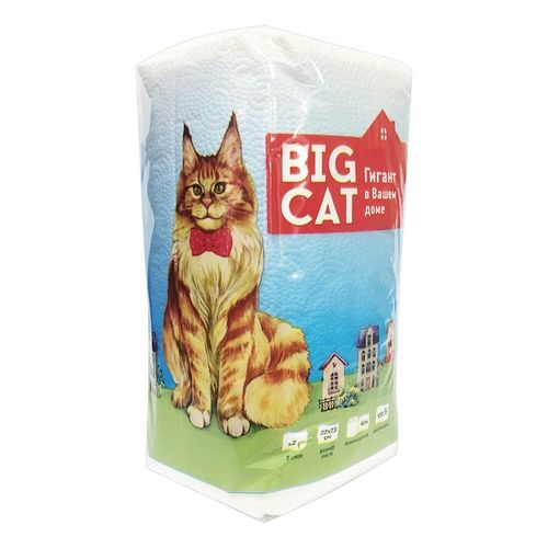 Бумажное полотенце Big Cat 2х слойное 40 метров
