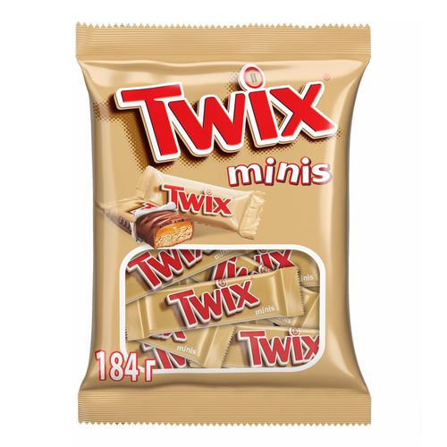 Батончик Twix Minis шоколадный с печеньем-карамелью 184 г