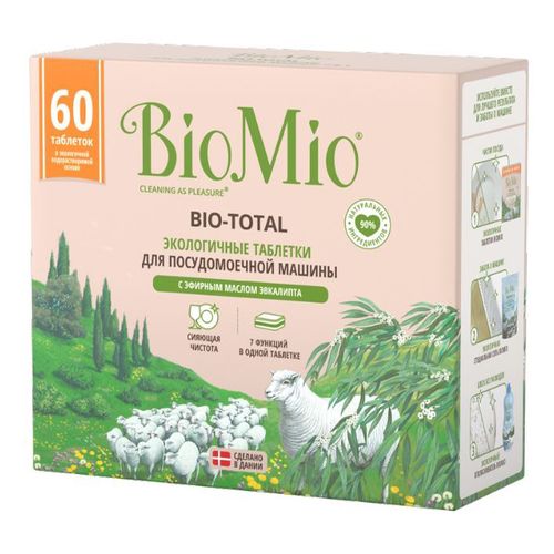 Таблетки для посудомоечных машин BioMio Bio-Total Eco Эвкалипт 60 шт