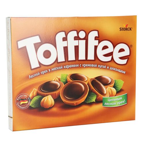 Конфеты Toffifee Лесной орех в мягкой карамели с кремовой нугой и шоколадом 250 г