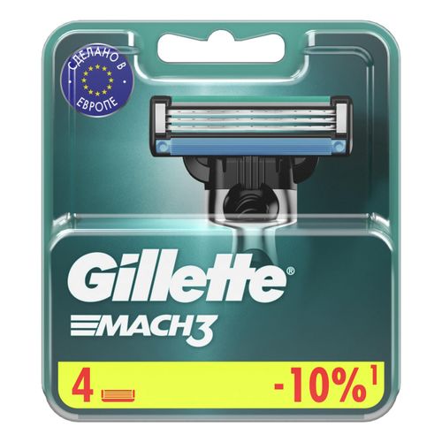 Кассеты Gillette Mach3 с тройными лезвиями 4 шт