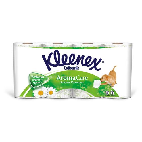Туалетная бумага Kleenex Aroma care ромашка 3 слоя 8 шт