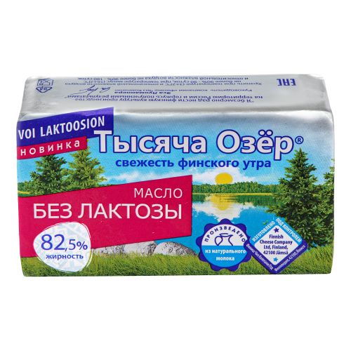 Сладкосливочное масло Тысяча Озер безлактозное 82,5% БЗМЖ 150 г ...