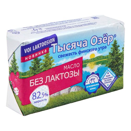 Сладкосливочное масло Тысяча Озер безлактозное 82,5% БЗМЖ 150 г ...