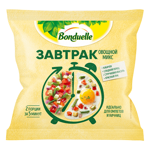 Замороженные овощи Bonduelle Завтрак Овощной микс с кабачком 200 г