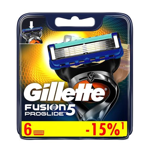 Сменные кассеты для бритвенного станка Gillette Fusion5 ProGlide 5 лезвий 6 шт