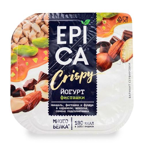 Йогурт Epica Crispy фисташки 10,5% 140 г