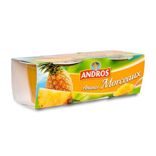 Десерт фруктовый Andros Morceaux с кусочками ананаса 2 шт х 100 г