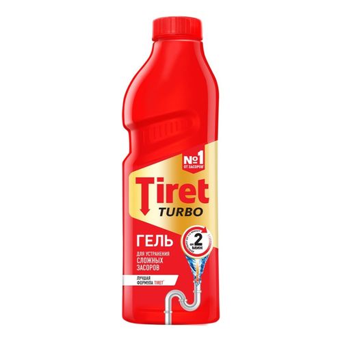 Гель Tiret Turbo для удаления засоров в канализационных трубах 1 л