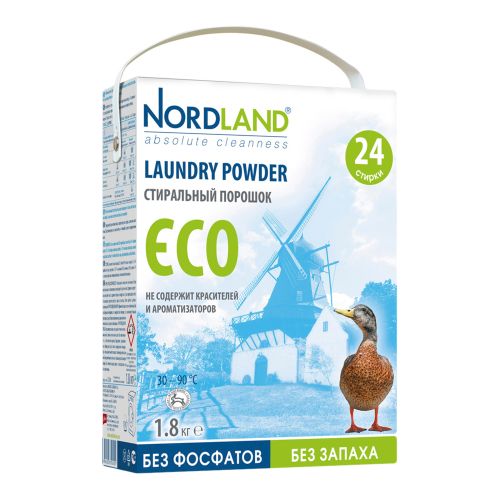 Стиральный порошок Nordland Eco для всех видов тканей 1,8 кг