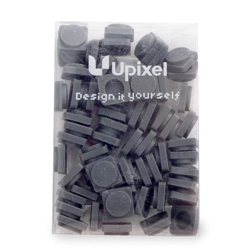Пиксельные фишки маленькие, Upixel, 60 шт темно-серый, Китай