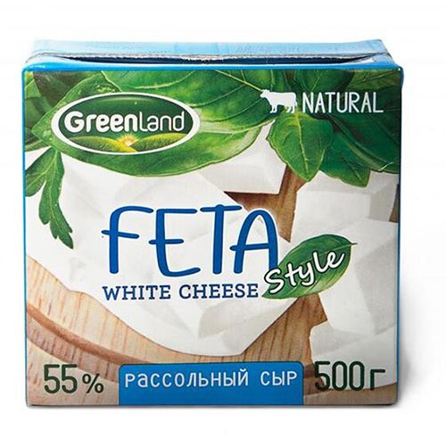 Сыр рассольный GreenLand Фета из буйволиного молока БЗМЖ 500 г