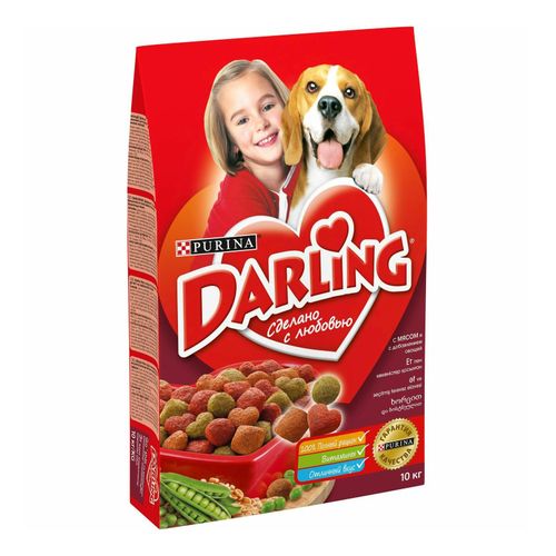 Сухой корм Darling с мясом и овощами повседневный для собак 10 кг