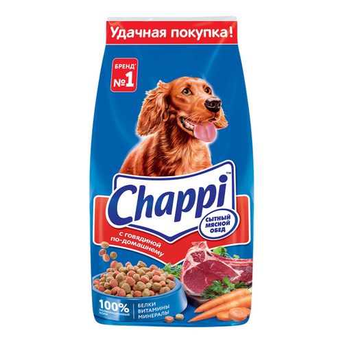 Сухой корм Chappi Сытный мясной обед с говядиной по-домашнему для собак 15 кг