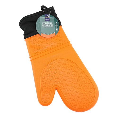 Рукавица-прихватка Metro Professional жаропрочная силикон оранжевый