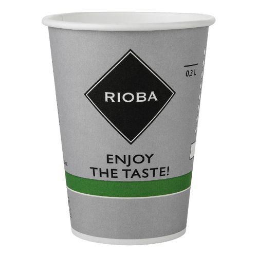 Стаканы одноразовые Rioba для кофе бумажные 300 мл 50 шт