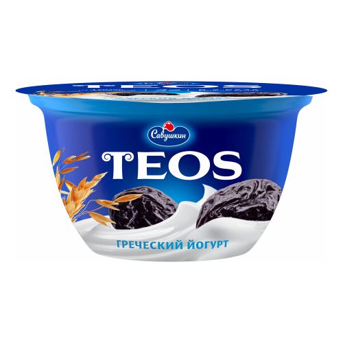 Йогурт Teos Греческий чернослив и злаки 2% 140 г - купить с доставкой ...