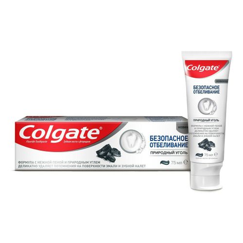 Зубная паста Colgate Безопасное отбеливание Природный уголь 75 мл