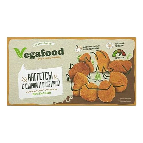 Наггетсы Vegafood веганские с сыром и паприкой замороженные 200 г