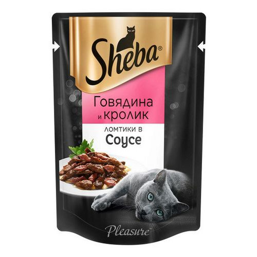Влажный корм Sheba Pleasure с говядиной и кроликом для кошек 85 г