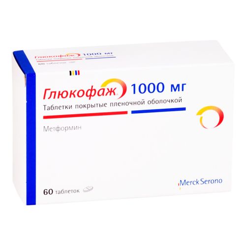 Глюкофаж таблетки 1000 мг 60 шт - купить с доставкой на дом в СберМаркет