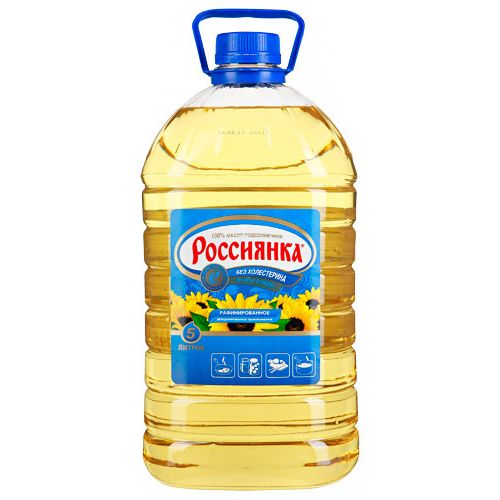 Подсолнечное масло Россиянка рафинированное дезодорированное 5 л