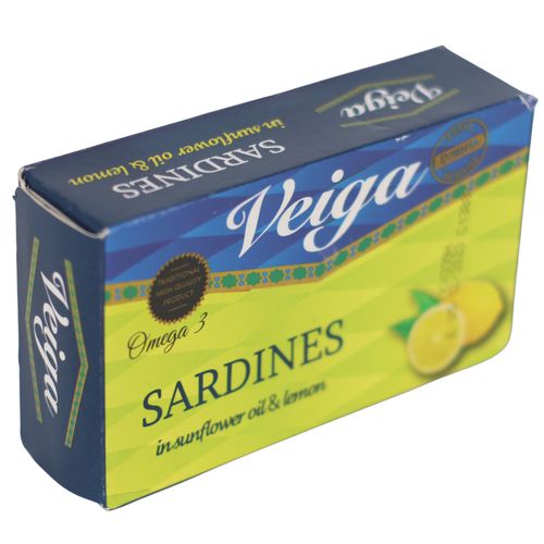 Сардина Veiga в подсолнечном масле с лимоном 125 г