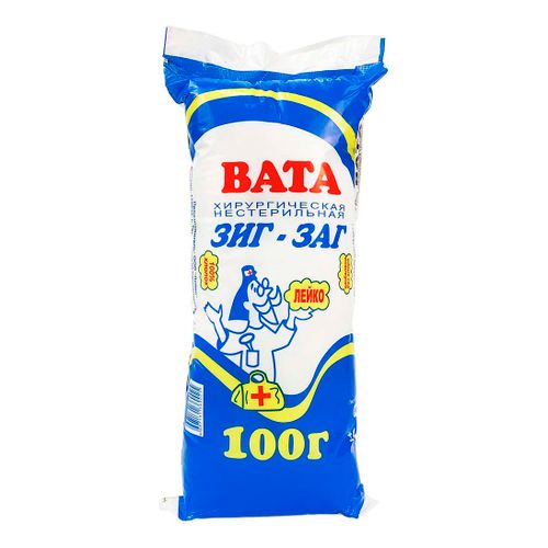 Вата хирургическая нестерильная Зиг-заг 100 г купить для Бизнеса и ...