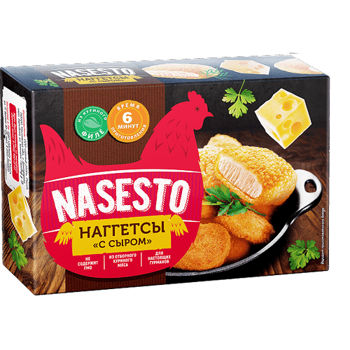 Наггетсы куриные Nasesto с сыром замороженные 300 г