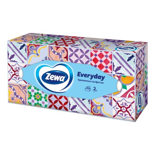 Салфетки бумажные Zewa Everyday 2 слоя 100 шт