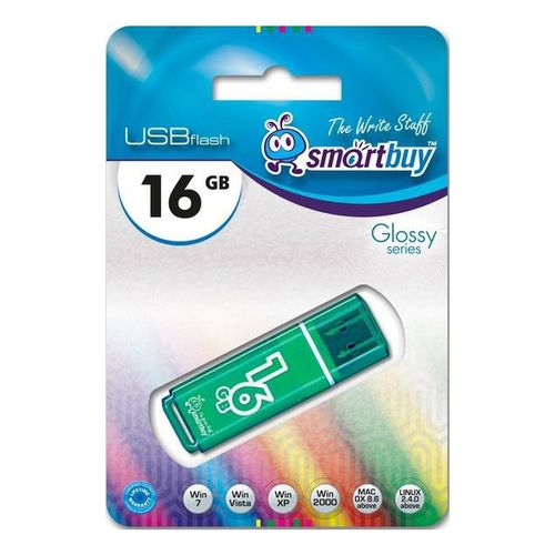 USB-флешка SmartBuy Glossy Series 16 Гб Green