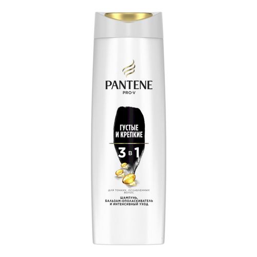 Шампунь Pantene Pro-V 3 в 1 Густые и крепкие для тонких ослабленных волос 360 мл