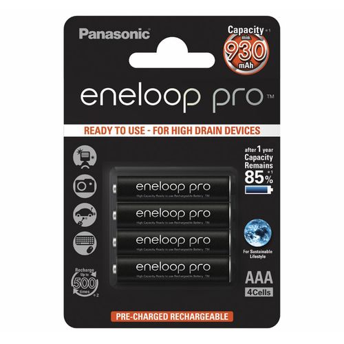 Аккумуляторы Panasonic Eneloop Pro ААА 930 мАч 4 шт