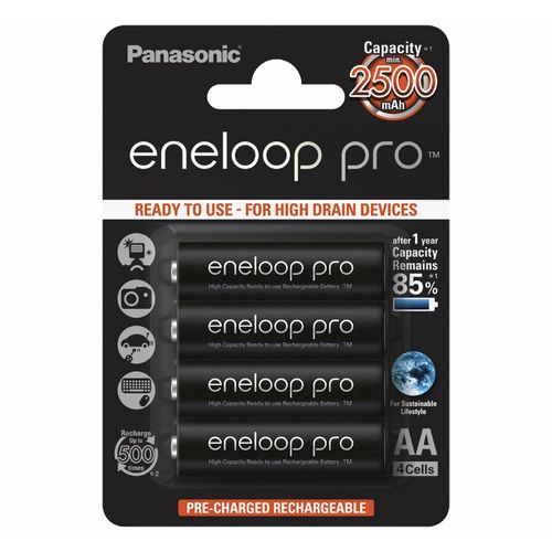 Аккумуляторы Panasonic Eneloop Pro АА 2500 мАч 4 шт