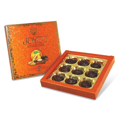 Конфеты Joyco Сухофрукт персика в шоколаде с миндалем 190 г